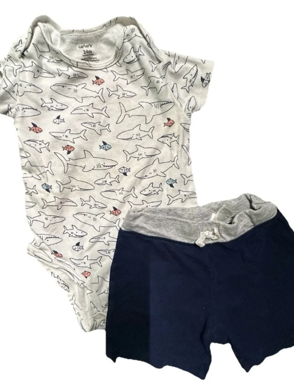 Toddler Boy Summer Clothing Nike Sharks  Shorts T Shirts Size 18-24 Months - Picture 5 of 8